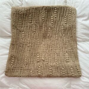 Pottery Barn Textured Woven Decor Pillowcase Cappuccino New